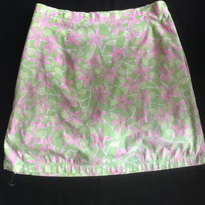 Skort-Pink & Green Flower Print Size 10